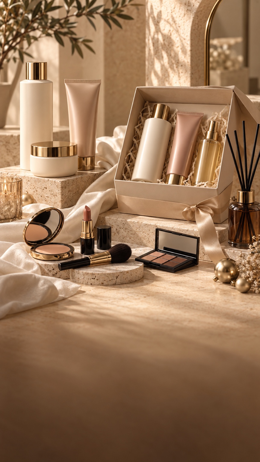 Selezione luxury di prodotti haircare, rituali beauty e cofanetti